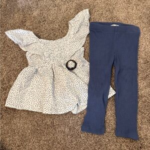 Tahari White and Blue Kids Matching Set
